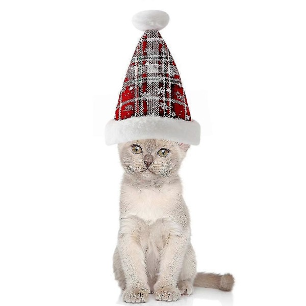 Julemandshat til kæledyr, hunde, jul style 1