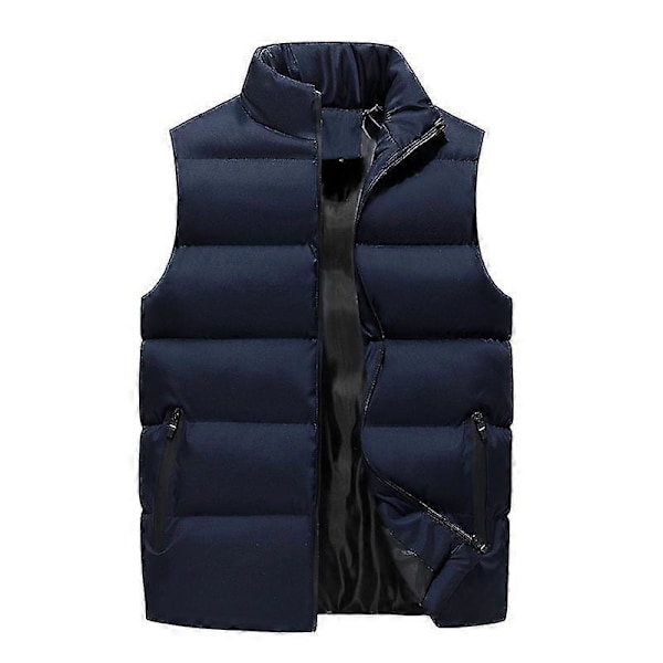 Quiltet vest for menn for varme blue l