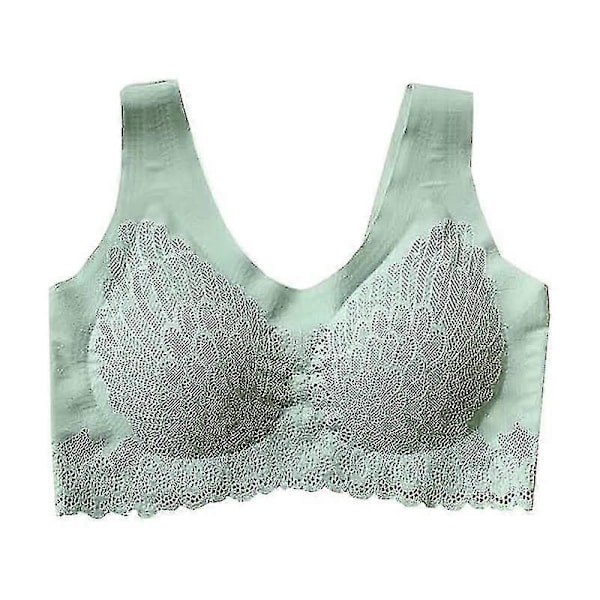 Latex Underkläder Sömlös Andningsbar Bygel Vacker Rygg Sport-BH Push-up Anti-häng Pink M