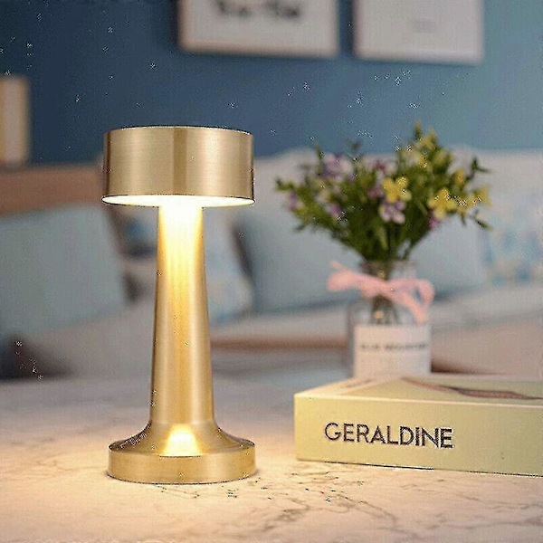 Laderbar LED Bordlampe Berøringsfølsom Skrivebordslampe Soverom Restaurant Bar Dekor