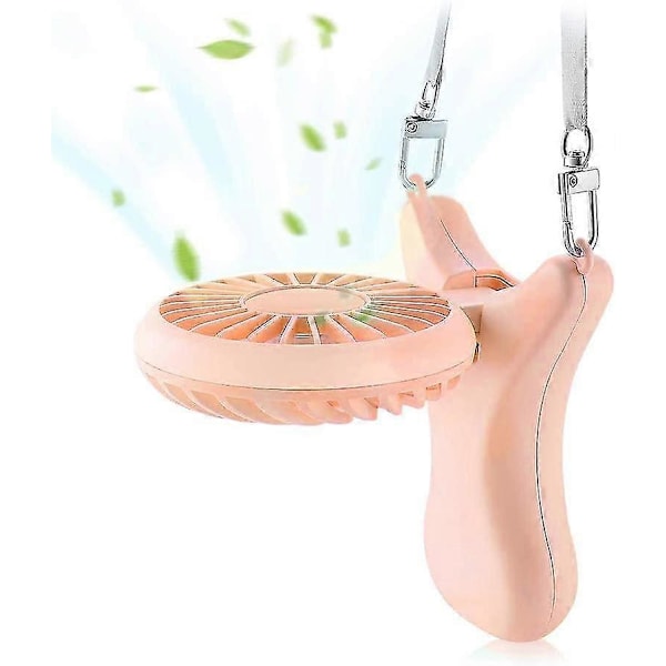 Mini Portabel Fläkt Halsbandsfläkt Med 90° Rotation Liten Vikbar USB-fläkt Tyst Portabel Handhållen Fläkt Uppladdningsbart Batteri För Utomhusresor