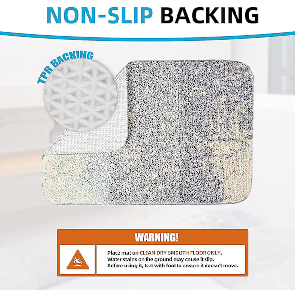 Tflycq Baderomsmatte Sett med 2 Absorberende Maskinvaskbare Sklisikre Badematter Luksuriøs Myk Mikrofiber Fargerike Badematter Kompatible med Baderomssett Color a 31.5  19.7