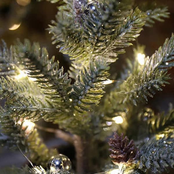 Flocking Kunstig Juletre Desktop Cedar Juletre B