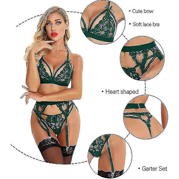 Naisten olkaimeton etukiinnitteinen nostoliivi, langaton liukumaton näkymätön push-up bandeau Green XL