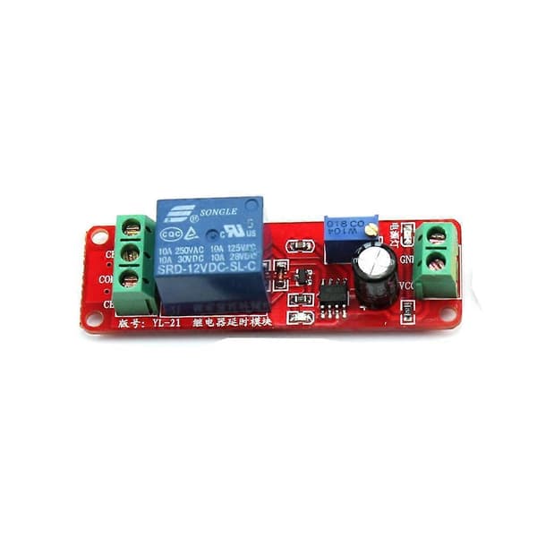 DC 12V NE555 Forsinkelsestimer Relæ Monostabil Timer Switch Justerbart Modul 0 til 10 Sekunder