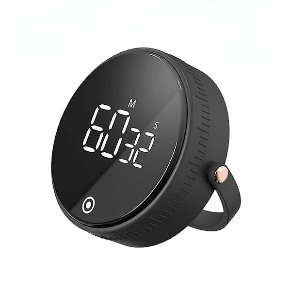 Roterende nedtellingstimer Klokke Timer Kjøkken Magnetisk Påminnelse Baketimer Stor Skjerm Digital Kjøkkentimer White