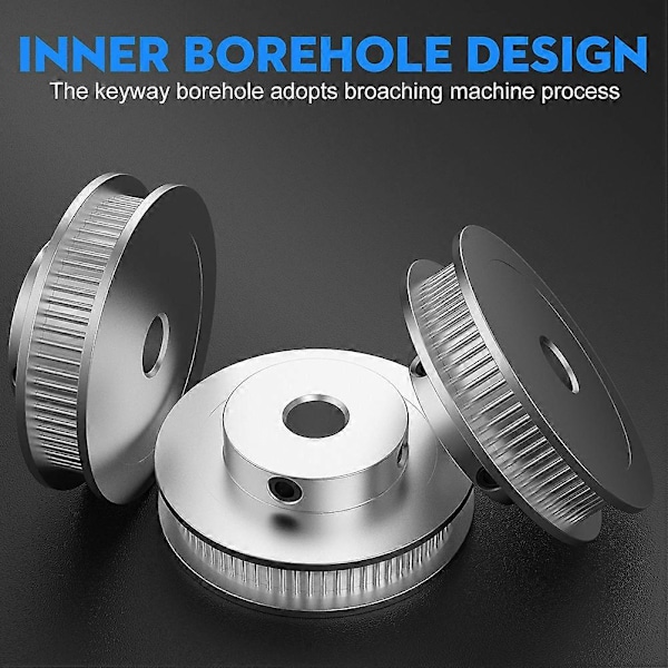 2 ST P36-GT2-6-BF Timing Pulley Högprecisions Synkron Hjul Aluminiumlegering Timing Belt Pulley Special 3D-skrivartillbehör för 3D-skrivaranvändning (Si