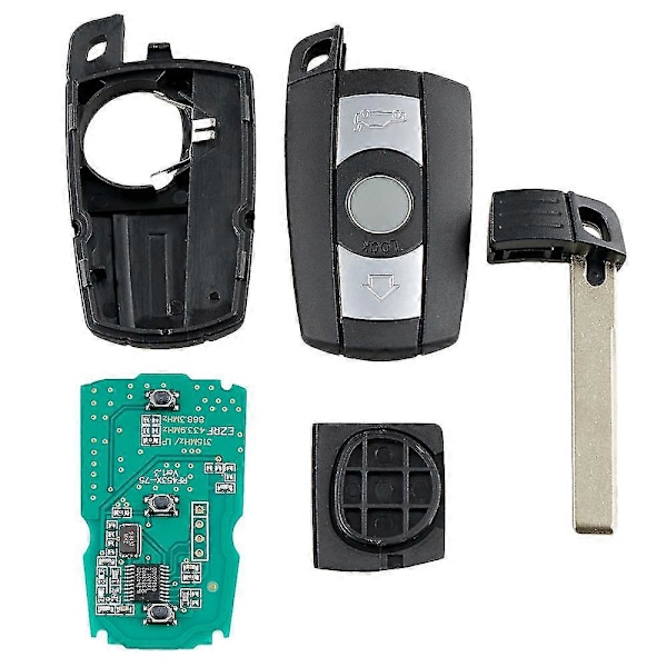 Smart Bilnyckel Fjärrkontroll 3 Knappar Passar För 3/5-Serien X5 X6 Cas2 Cas3 433mhz