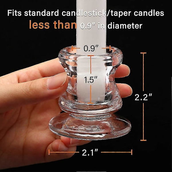 Ljusstake Set om 4 - Avsmalnande Ljusstakar för Bordsdekoration Glas Ljusstakar För