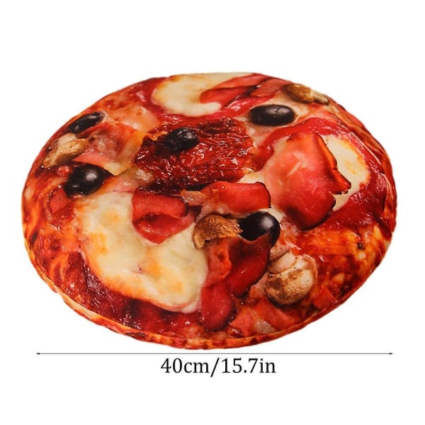 3D Simulering Pizza Mat Myk Nap Hjem Sengpute 40cm Barneromsdekorasjon Simulering Matpute Barneleke Gave Ham Bacon Pizza