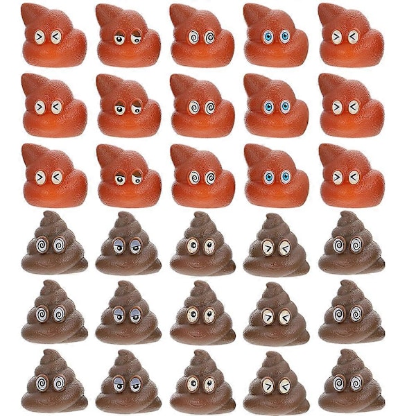 60 st Fake Bajs Leksaker Realistiska Bajs Leksaker Plast Bajs Modeller Spel Kasta Leksaker Party Prank Leksaker