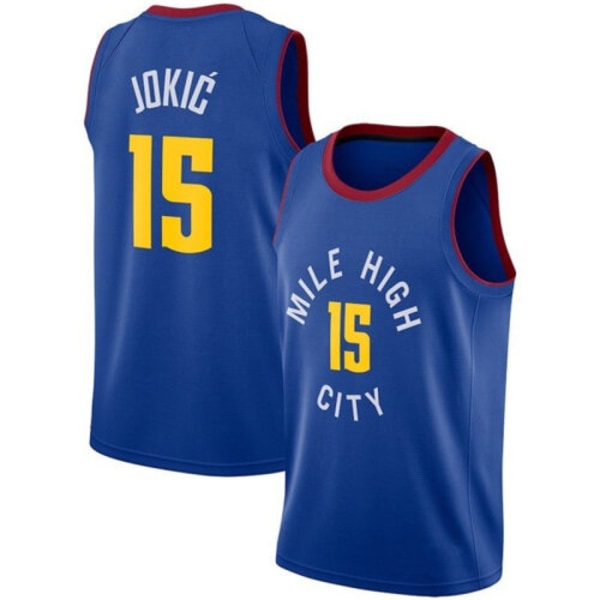 Herr Dam Baskettröja JOKIC 15# MURRAY 27# PORTER JR. 1# vuxen Mode Top tee Sport T-shirts blue #15 M