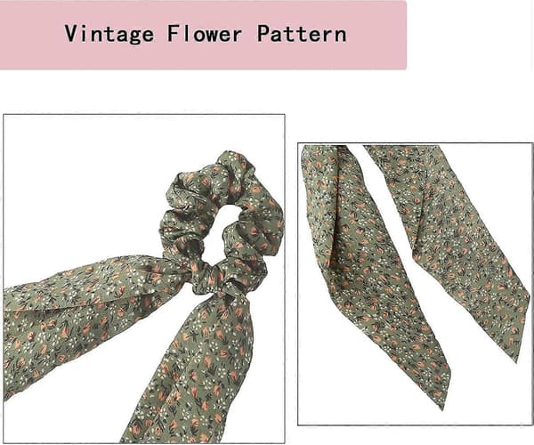 Hårband med Scarfs, 3-pack Satäng Rosett Elastiska Scarfs Hårband, Chiffon Present