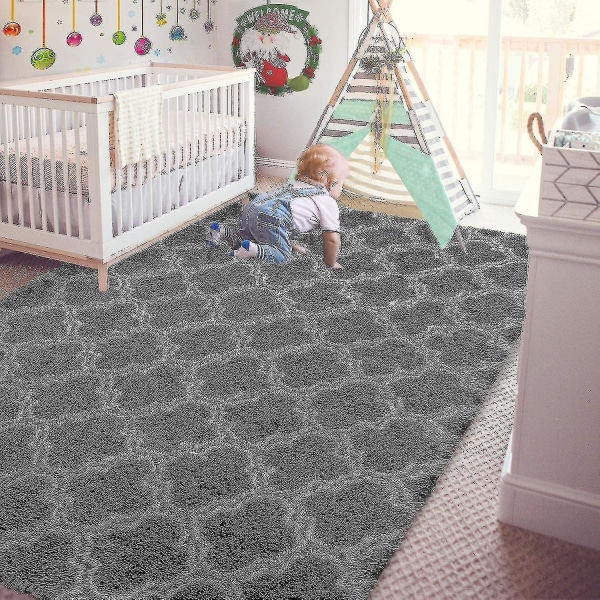 Tflycq Geometriske Soveværelsestæpper - 152 x 244 cm Blødt Områdetæppe Moderne Indendørs Til Stue Piger Drenge Børneværelse Kollegium Vuggestue Hjem Ferieindretning Gulv