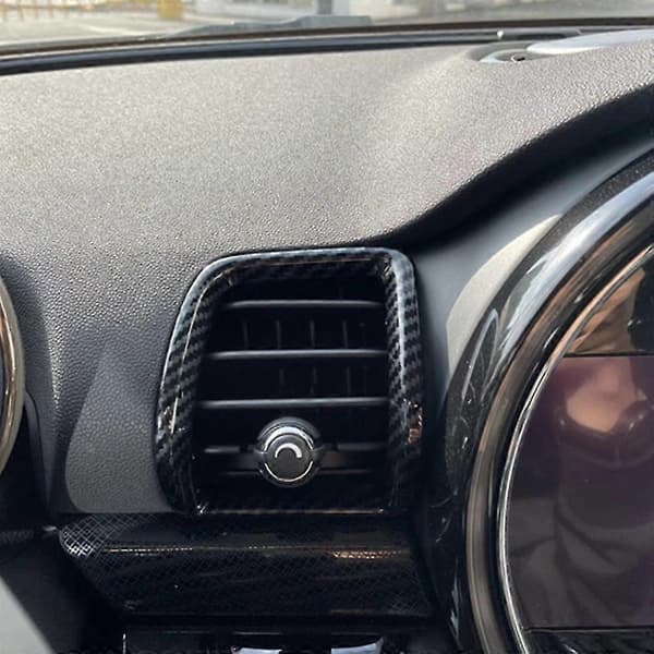 4st Bil Kolfiber Instrumentbräda Sida Luftventil Hus Utlopp Ram Dekorativt Skydd Trim För Mini C