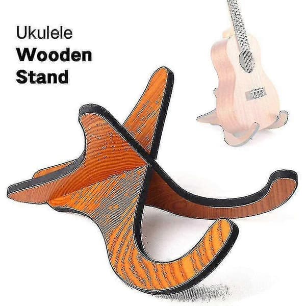 Ukulele Stativ, Universal X-ramme, Foldbart Træstativ Til Ukulele, Mandolin, Banjo Og Violin