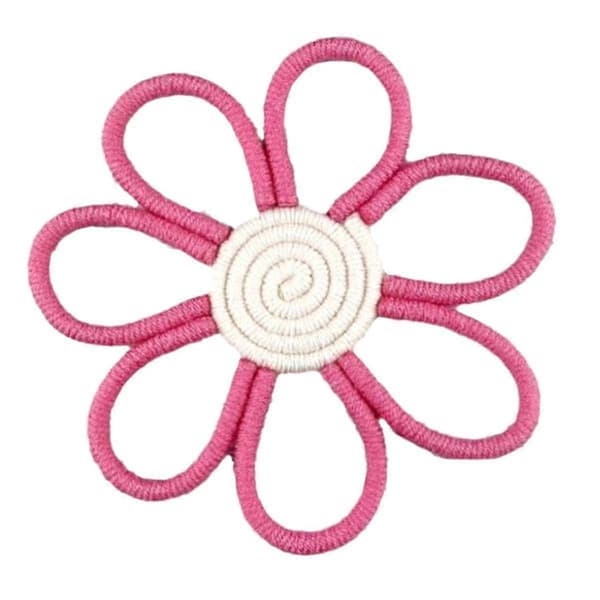 Boho Dekoration Daisy Blomma Vävd Makramé Väggdekoration Rep Handgjord Vävd Väggprydnad Flickrum Flöde