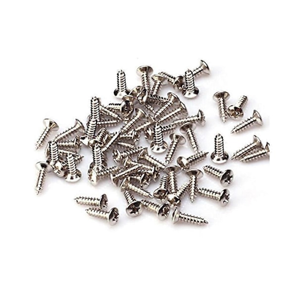 50 st Gitarrbas Plektrumskydd Skruv För ST TL SG LP Gitarr (Silver)