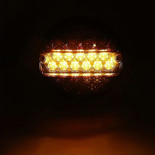 2st 12v 24v 20 Led Bil Släpvagn Bakljus Universal Lastbil Rund Baklykta Bakre Broms Stopp Indikator