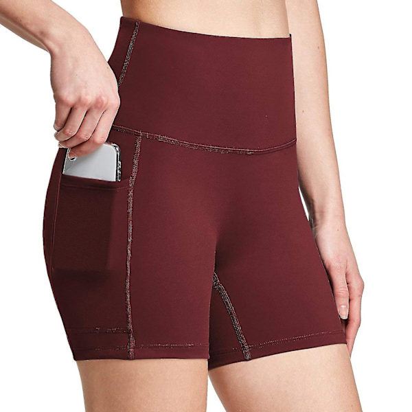 Tflycq Træningsleggings til Kvinder Fitness Sport Løb Lommer Leggings Yoga Bukser Red XL