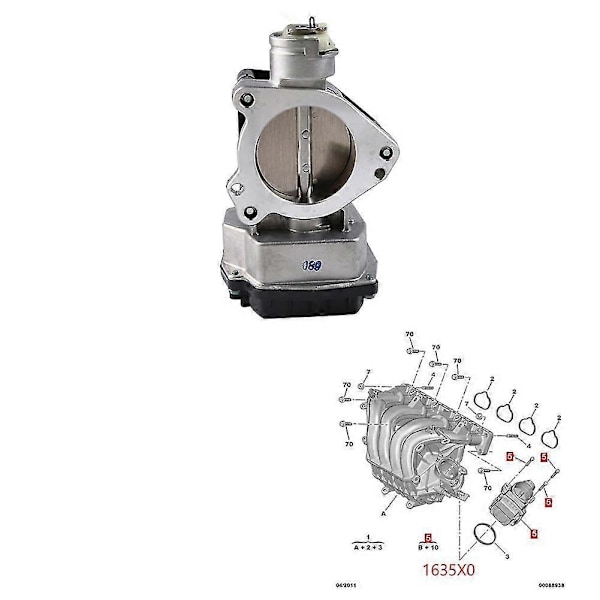 Elektronisk bilgasreglage för C4 C5 C8 Jumpy 307 407 2.0 Gasspjäll 1635x0 / 965078