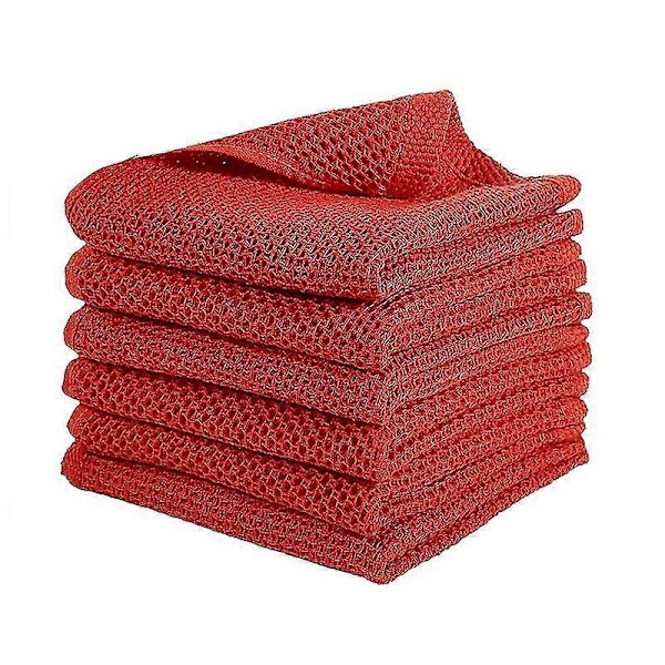 6-pack 100% Vävda Disktrasor, Ultra Mjuka Absorberande Handdukar 1