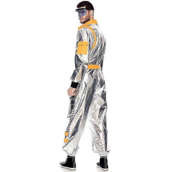 Astronaut Rumdragt med Briller Dame Herre Rummand Uniformer Kostume Men M