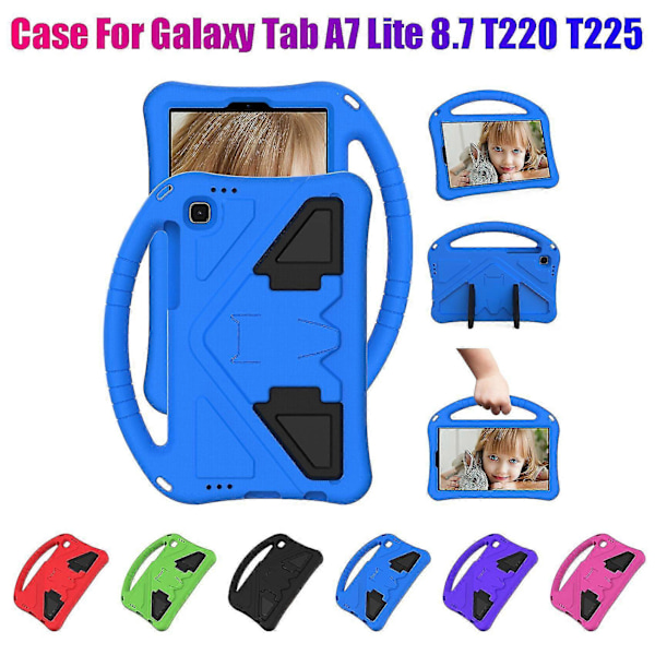 Etui til Galaxy Tab A7 Lite 8.7 T220/t225 2021 Anti-drop Etui Stativ til Filmvisning (g)