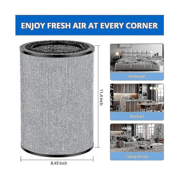 2-pack Ap300 Ersättningsfilter Kompatibelt Med Instant Ap300 Luftrenare, 3 Filter Av H13 Klass Äkta Hepa-filter