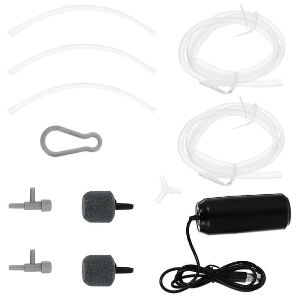 1 set Akvarium Luftpump Utomhus USB Syrepump Akvarietillbehör