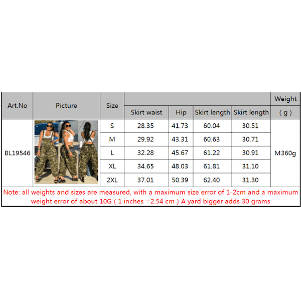 Sommar dam hängselbyxor kamouflage tryckta lösa jumpsuit Army Green Camouflage M