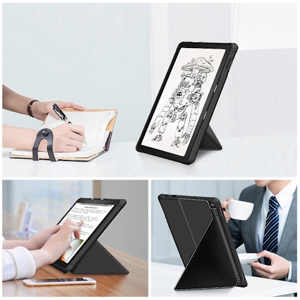 For /fire Hd 10plus Gen 11 (2021-utgave) Flip PU-skinn deksel, 251x171x14mm (rødvin)