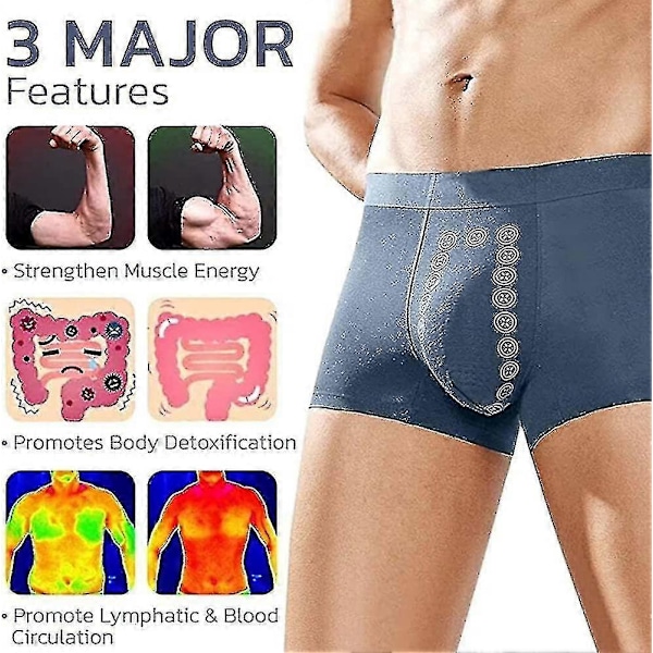 3 stk. Eft Energi-felt-terapi Herreundertøj, Energi Felt Terapi Herreundertøj Energi Felt Terapi Herrebukser Black 4XL