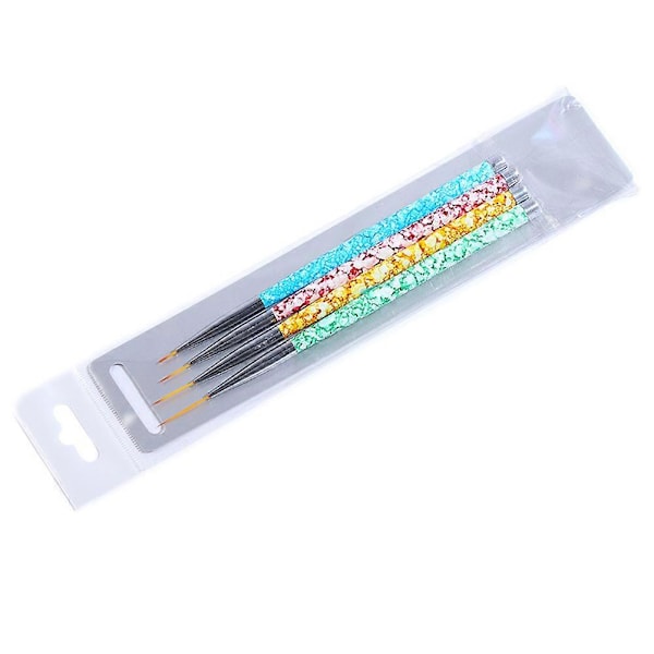 4 st Nagelkonst Liner Pensel Professionell Ritning Pringting Nagelborste Set för Nagelkonst Design