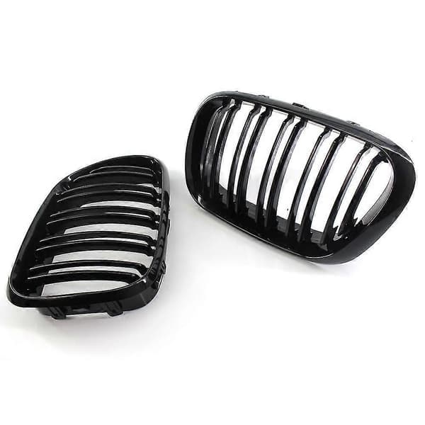 Front Grill Gitre Nyre Grill Udskiftning Til X5 E53 1998-2003 Dobbelt Lamel Sport Style Gloss Sort