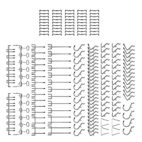 165 Delers Pegboard Kroker, Pegboard Tilbehør, Pegboard Kroker