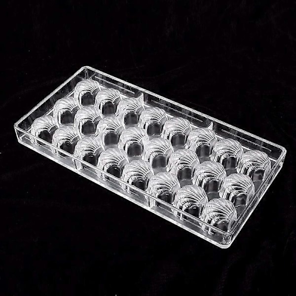 24 i 1 3D Snäckskalsform Polykarbonat Chokladform Bricka DIY Bakverktyg