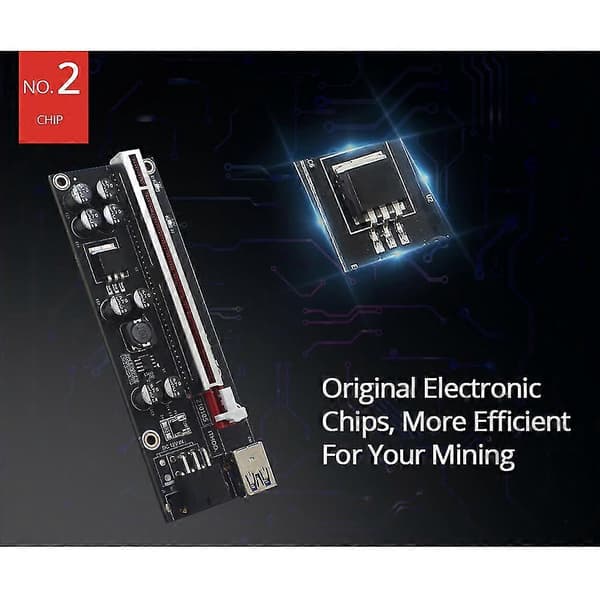 Ver009s Plus Pci-e Riser Kort Pci 1x Til 16x Usb 3.0 Kabel Sata Til 6pin Stik Til Grafik Video