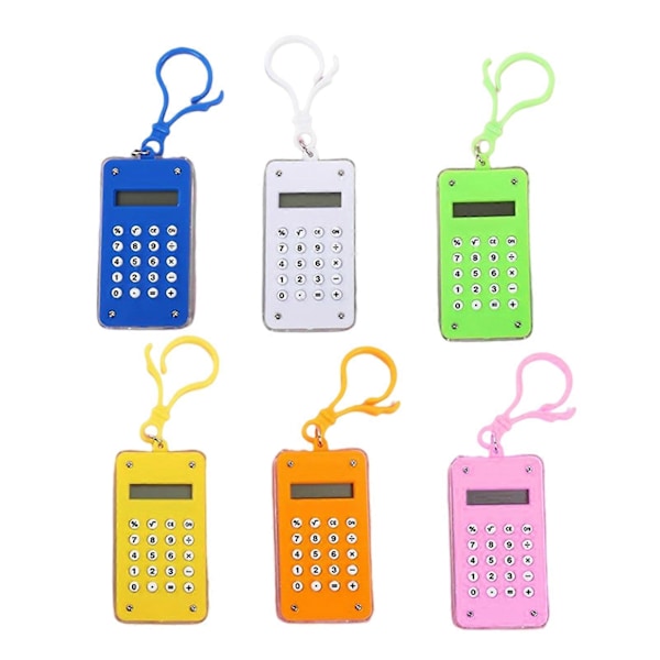 JIKAIX Professionell Mini Räknare Kreativ Handhållen Bedårande 8-bitars Aritmetik Studenträknare Kontorsmaterial