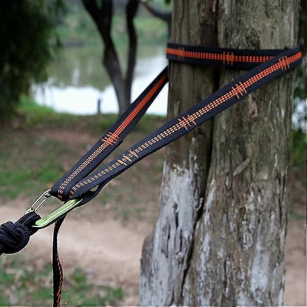 Utendørs Hengekøye Trestropper Trebindings Tau Høy Bæreevne Nylon Webbing Klatre Flatbelte C