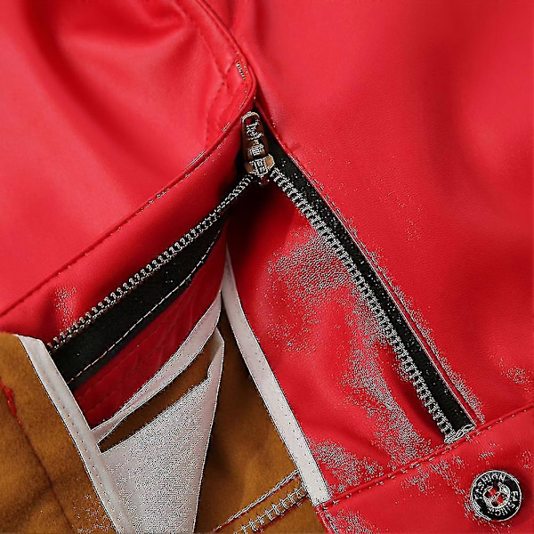 Youthup Herre Stretch Tight Faux Skinnbukser Red EU 36