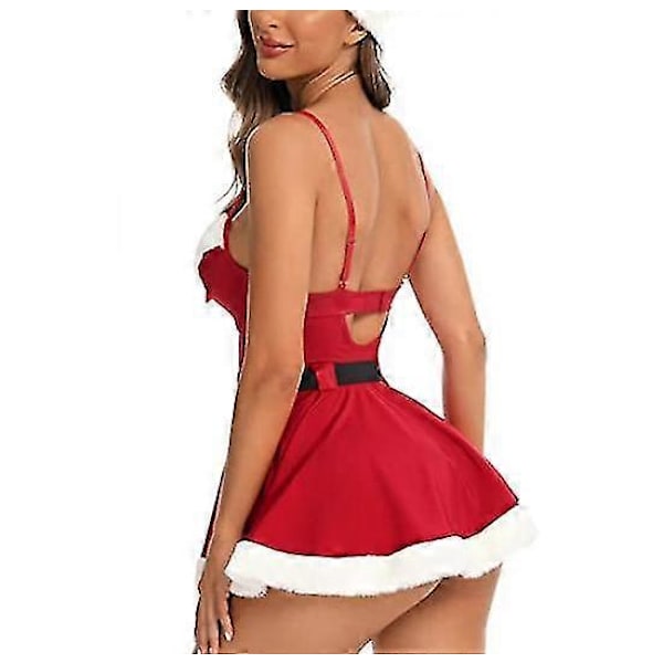 Julunderkläder Sexiga Tomteunderkläder för Kvinnor Red XL