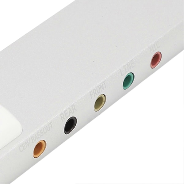 USB-äänikortti, tukee 5.1 ja 7.1 kanavaa, runsaasti liitäntöjä, Plug and Play, ulkoinen USB-ääniadapteri kannettaville ja pöytätietokoneille