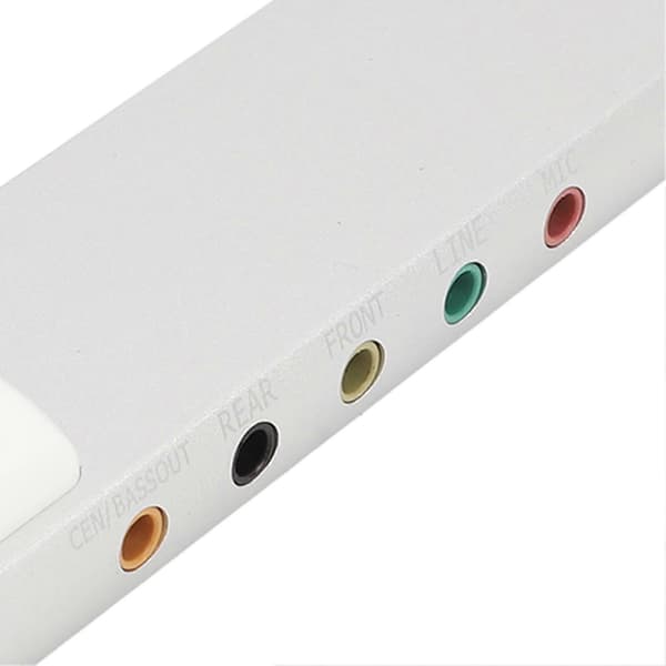 USB Ljudkort Stöder 5.1 7.1 Kanaler Rika Gränssnitt Plug and Play Extern USB Ljudadapter för Laptop PC