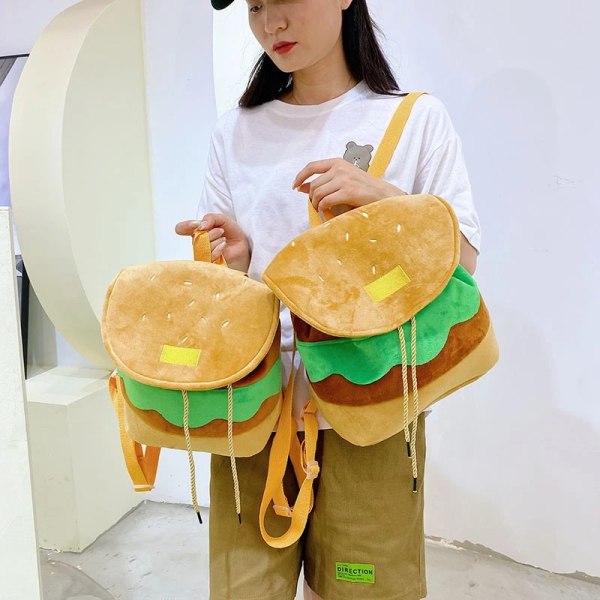 Hamburgerformad multifunktionell ryggsäck med dragsko S