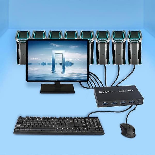 Switch Box Kompakt Størrelse Overfør Data Metal 2 i 1 USB HDMI Kabel KVM Switch til Hjemmet