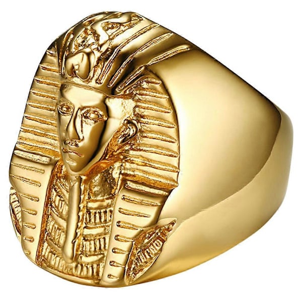 Stilren herrring med egyptiskt faraotema, dekorativ ring för fest och kostym