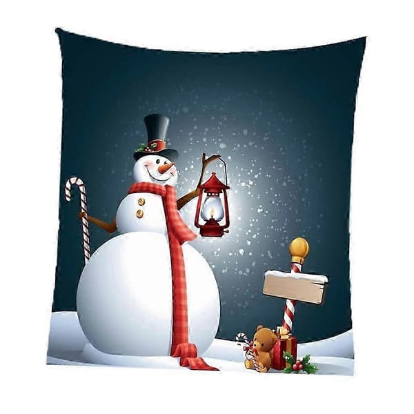 Väggbonad med jultema för rum, 3D-polyestertapeter, studentrum 04 Snowman 1