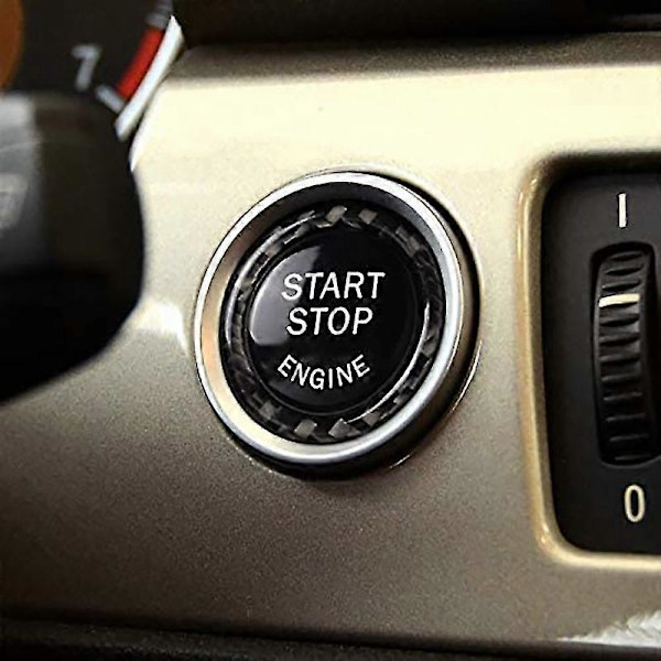 Kolfiber För E90 E92 E93 2009-2012 / 3-serie E89 Motor Start Stopp Knapp Panel Skydd Tr