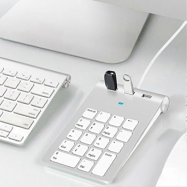 Mini USB 2.0 Numeriskt Tangentbord 18 Tangenter Digitalt Tangentbord Ultratunt Nummerblock för Dator PC Laptop